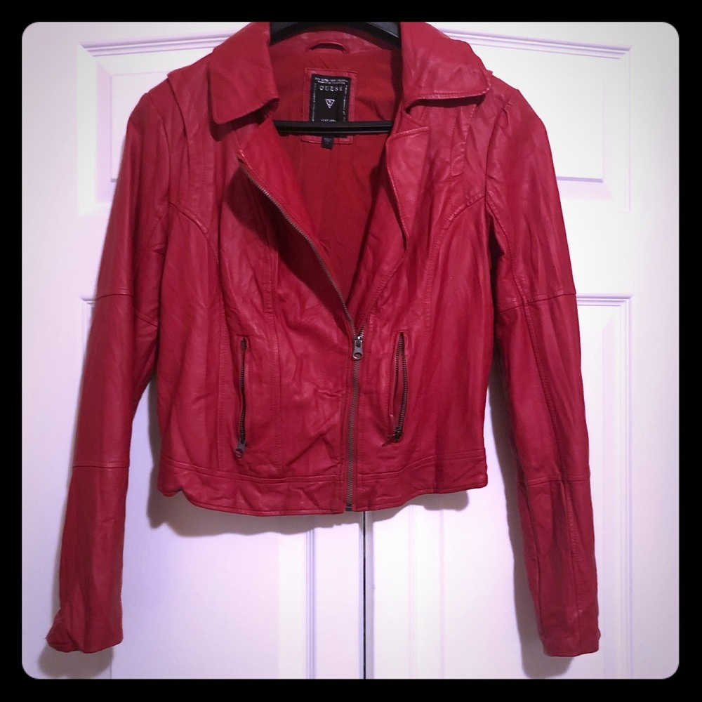 Faux leather jacket size S